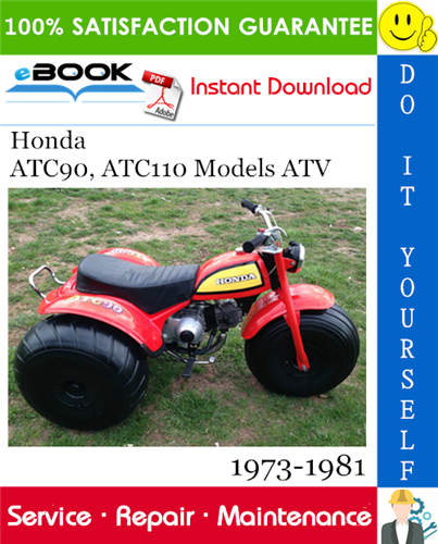 Thumbnail ☆☆ Best ☆☆ Honda ATC90, ATC110 Models ATV Service Repair Manual 1973-1981 Download