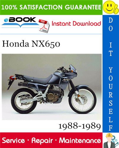 Thumbnail ☆☆ Best ☆☆ Honda NX650 Motorcycle Service Repair Manual 1988-1989 Download