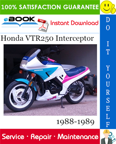 Thumbnail ☆☆ Best ☆☆ Honda VTR250 Interceptor Motorcycle Service Repair Manual 1988-1989 Download