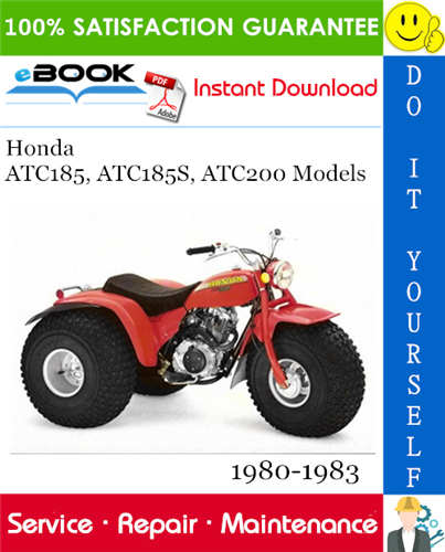 Thumbnail ☆☆ Best ☆☆ Honda ATC185, ATC185S, ATC200 Models ATV Service Repair Manual 1980-1983 Download