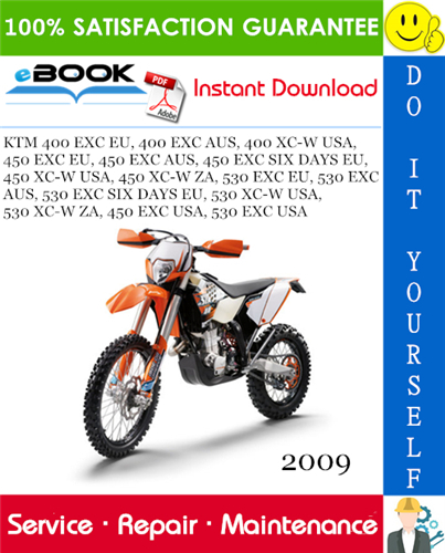 Thumbnail ☆☆ Best ☆☆ 2009 KTM 400 EXC EU, 400 EXC AUS, 400 XC-W USA, 450 EXC EU, 450 EXC AUS, 450 EXC SIX DAYS EU, 450 XC-W USA, 450 XC-W ZA, 530 EXC EU, 530 EXC AUS, 530 EXC SIX DAY