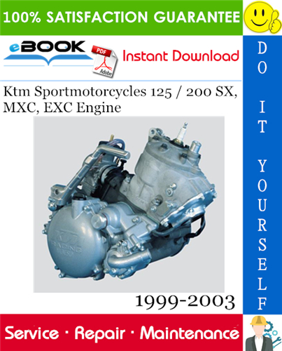 Thumbnail ☆☆ Best ☆☆ Ktm Sportmotorcycles 125 / 200 SX, MXC, EXC Engine Service Repair Manual 1999-2003 Download
