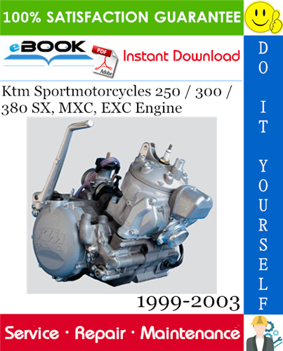 Thumbnail ☆☆ Best ☆☆ Ktm Sportmotorcycles 250 / 300 / 380 SX, MXC, EXC Engine Service Repair Manual 1999-2003 Download