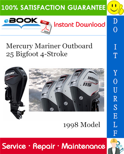 Thumbnail ☆☆ Best ☆☆ Mercury Mariner Outboard 25 Bigfoot 4-Stroke 1998 Model Service Repair Manual 