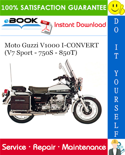 Thumbnail ☆☆ Best ☆☆ Moto Guzzi V1000 I-CONVERT (V7 Sport - 750S - 850T) Motorcycle Service Repair Manual