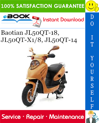 Thumbnail ☆☆ Best ☆☆ Baotian JL50QT-18, JL50QT-X1/8, JL50QT-14 Scooter Service Repair Manual