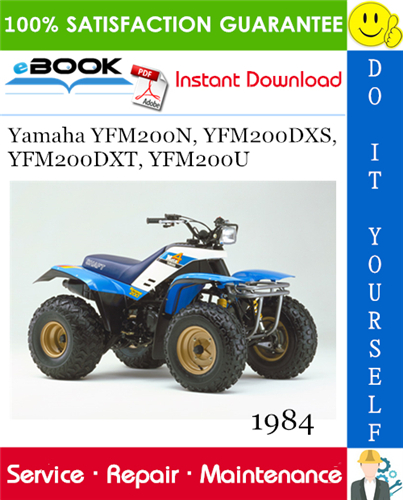 Thumbnail ☆☆ Best ☆☆ 1984 Yamaha YFM200N, YFM200DXS, YFM200DXT, YFM200U ATV Service Repair Manual 