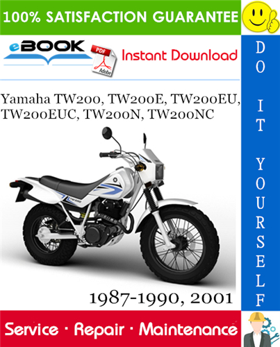 Thumbnail ☆☆ Best ☆☆ Yamaha TW200, TW200E, TW200EU, TW200EUC, TW200N, TW200NC Motorcycle Service Repair Manual 1987-1990, 2001 Download