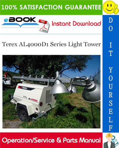 Thumbnail ☆☆ Best ☆☆ Terex AL4000D1 Series Light Tower Operation/Service & Parts Manual