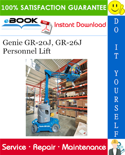Thumbnail ☆☆ Best ☆☆ Genie GR-20J, GR-26J Personnel Lift Service Repair Manual (Serial Number Range: from GRJ10-101)