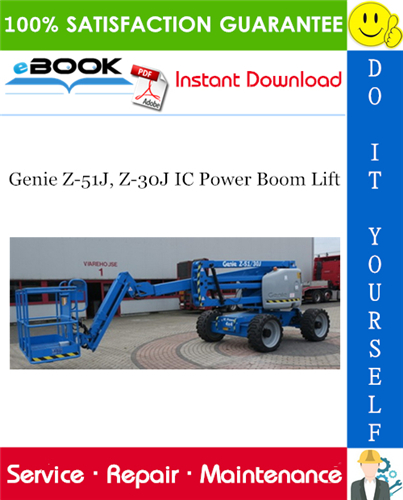 Thumbnail ☆☆ Best ☆☆ Genie Z-51J, Z-30J IC Power Boom Lift Service Repair Manual (Serial Number Range: from serial number 100)
