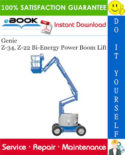 Thumbnail ☆☆ Best ☆☆ Genie Z-34, Z-22 Bi-Energy Power Boom Lift Service Repair Manual (before serial number 4800)
