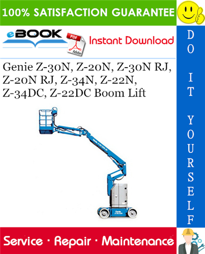 Thumbnail ☆☆ Best ☆☆ Genie Z-30N, Z-20N, Z-30N RJ, Z-20N RJ, Z-34N, Z-22N, Z-34DC, Z-22DC Boom Lift Service Repair Manual