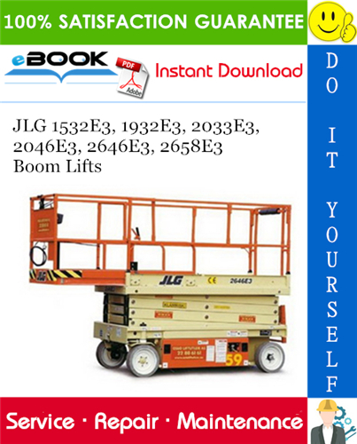 Thumbnail ☆☆ Best ☆☆ JLG 1532E3, 1932E3, 2033E3, 2046E3, 2646E3, 2658E3 Boom Lifts Service Repair Manual (P/N - 3120878)