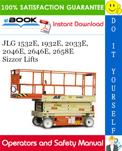Thumbnail ☆☆ Best ☆☆ JLG 1532E, 1932E, 2033E, 2046E, 2646E, 2658E Sizzor Lifts Operators and Safety Manual