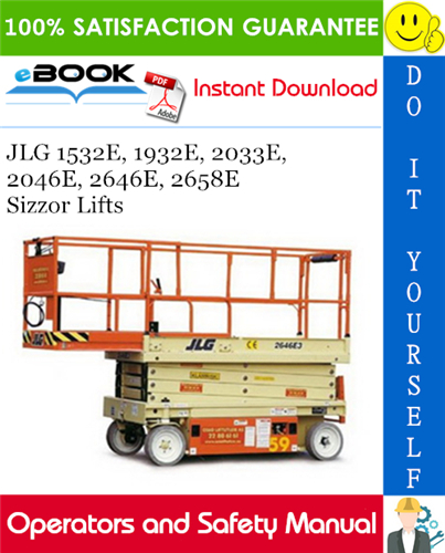 Thumbnail ☆☆ Best ☆☆ JLG 1532E, 1932E, 2033E, 2046E, 2646E, 2658E Sizzor Lifts Operators and Safety Manual (P/N - 3120845)
