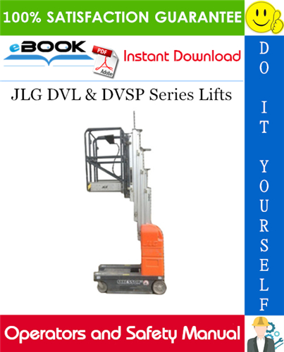 Thumbnail ☆☆ Best ☆☆ JLG DVL & DVSP Series Lifts Operators and Safety Manual (P/N - 3121135)