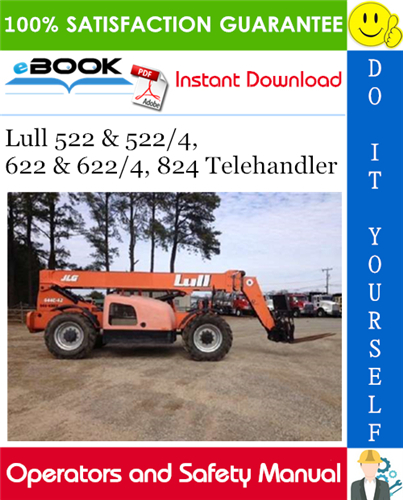 Thumbnail ☆☆ Best ☆☆ Lull 522 & 522/4, 622 & 622/4, 824 Telehandler Operators and Safety Manual (P/N - 10709977)