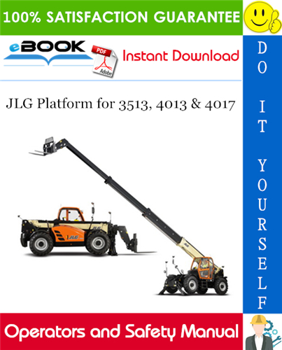 Thumbnail ☆☆ Best ☆☆ JLG Platform for 3513, 4013 & 4017 Operator and Safety Manual (P/N - 31200029)