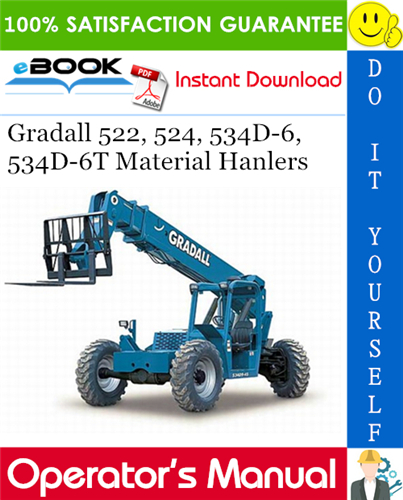 Thumbnail ☆☆ Best ☆☆ Gradall 522, 524, 534D-6, 534D-6T Material Hanlers Owner/Operator Manual