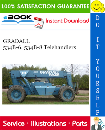 Thumbnail ☆☆ Best ☆☆ GRADALL 534B-6, 534B-8 Telehandlers Illustrated Parts Manual (P/N - 9020-7316)