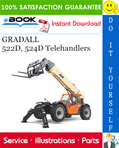 Thumbnail ☆☆ Best ☆☆ GRADALL 522D, 524D Telehandlers Illustrated Parts Manual (P/N - 9138-4001)