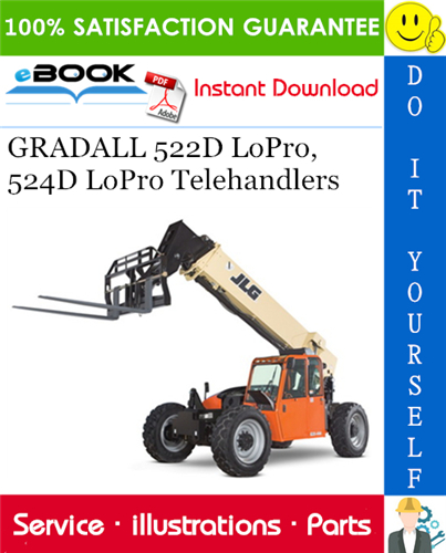 Thumbnail ☆☆ Best ☆☆ GRADALL 522D LoPro, 524D LoPro Telehandlers Illustrated Parts Manual (P/N - 9148-4013)