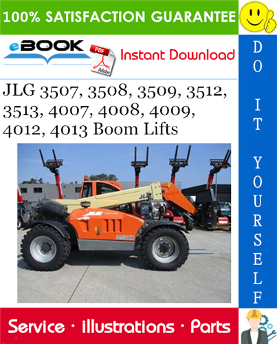 Thumbnail ☆☆ Best ☆☆ JLG 3507, 3508, 3509, 3512, 3513, 4007, 4008, 4009, 4012, 4013 Boom Lifts Illustrated Parts Manual (P/N - 3121853)