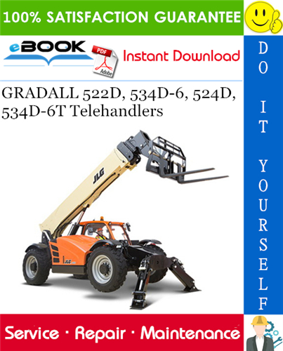 Thumbnail ☆☆ Best ☆☆ GRADALL 522D, 534D-6, 524D, 534D-6T Telehandlers Service Repair Manual (P/N - 9133-4002)