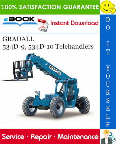 Thumbnail ☆☆ Best ☆☆ GRADALL 534D-9, 534D-10 Telehandlers Service Repair Manual (P/N - 9134-4004)