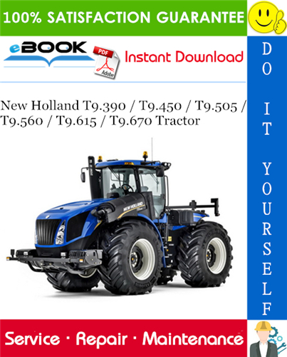 Thumbnail ☆☆ Best ☆☆ New Holland T9.390 / T9.450 / T9.505 / T9.560 / T9.615 / T9.670 Tractor Service Repair Manual