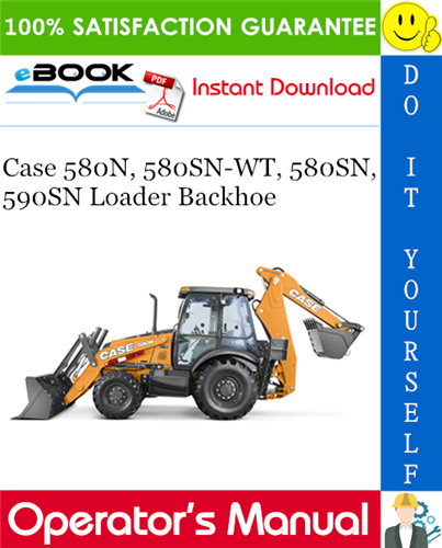 Thumbnail ☆☆ Best ☆☆ Case 580N, 580SN-WT, 580SN, 590SN Loader Backhoe Operators Manual