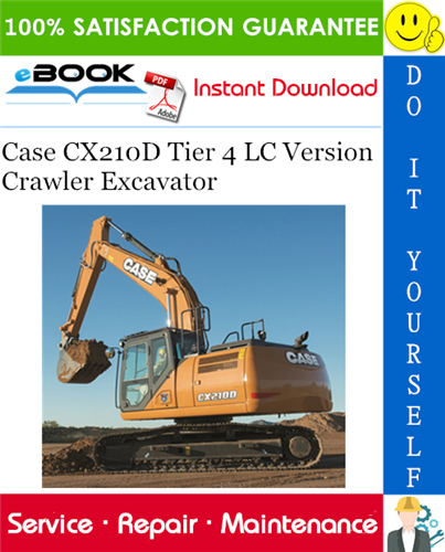 Thumbnail ☆☆ Best ☆☆ Case CX210D Tier 4 LC Version Crawler Excavator Service Repair Manual
