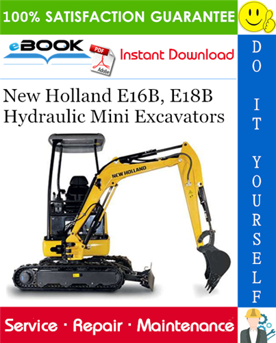 Thumbnail ☆☆ Best ☆☆ New Holland E16B, E18B Hydraulic Mini Excavators Service Repair Manual