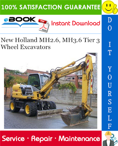 Thumbnail ☆☆ Best ☆☆ New Holland MH2.6, MH3.6 Tier 3 Wheel Excavators Service Repair Manual