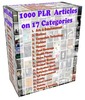 Thumbnail 1000 High Quality PLR Articles in 17 Different Niches and Ca