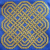 Thumbnail Celtic Knot in Gold on Blue