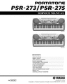 Thumbnail Yamaha psr273 psr-273 psr275 psr-275 service manual
