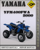 Thumbnail 2000 Yamaha YFM400FWA Factory Service Repair Manual