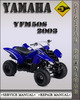 Thumbnail 2003 Yamaha YFM50S Factory Service Repair Manual