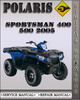 Thumbnail 2005 Polaris Sportsman 400 500 Factory Service Repair Manual