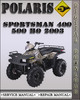 Thumbnail 2003 Polaris Sportsman 400 500 HO Factory Service Repair Manual