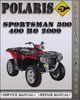 Thumbnail 2009 Polaris Sportsman 300 400 HO Factory Service Repair Manual