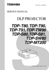 Thumbnail Toshiba TDP-T80 TDP-T90 TDP-T91 Service Manual