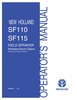 Thumbnail NEW HOLLAND SF110 SF115 SPRAYER Boom Option OPERATORS MANUAL