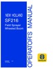 Thumbnail NEW HOLLAND SF216 SPRAYER Wheeled Boom OPERATORS MANUAL Thumbnail NEW HOLLAND SF216 SPRAYER Wheeled Boom OPERATORS MANUAL