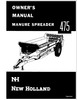 Thumbnail NEW HOLLAND 475 SPREADER OPERATORS MANUAL