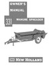 Thumbnail NEW HOLLAND 331 SPREADER OPERATORS MANUAL