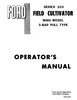 Thumbnail NEW HOLLAND SERIES 209 FIELD CULTIVATOR OPERATORS MANUAL