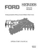 Thumbnail NEW HOLLAND 212 ADJUSTABLE MOUNTED DISC OPERATORS MANUAL
